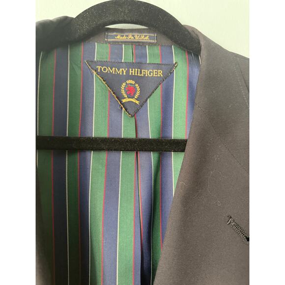 Vintage Tommy Hilfiger Heritage Black Wool Blazer – Made in USA – Size 46L vguc - Picture 2 of 9